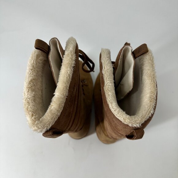 Helly Hansen Brown Leather Insulated Winter Boots Womens EU 38 US 7 Faux Fur Lin - Picture 13 of 16